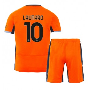 Inter Milan Lautaro Martinez #10 Koszulka Trzecich Dziecięca 2023-24 Krótki Rękaw (+ Krótkie spodenki)